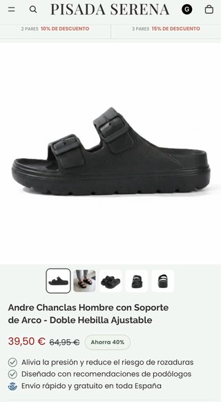 Andre sandalias doble hebilla