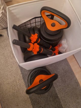 Set de Pesas Ajustables Naranja/Negro