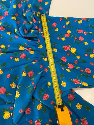 271 traje Flamenca Azul Flores