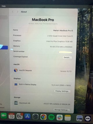 MacBook Pro 13 2020 i5 16GB 500GB