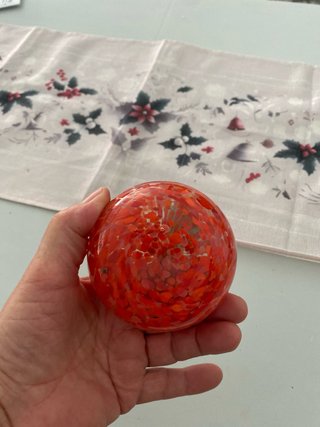 Manzana cristal Murano naranja
