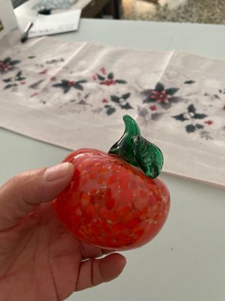 Manzana cristal Murano naranja