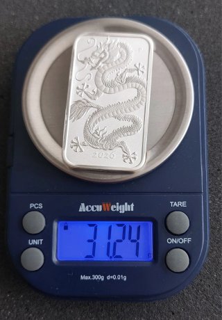 Moneda Plata 1 Onza Dragón 2026