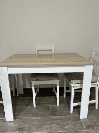 Mesa comedor de madera de roble