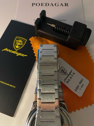 Reloj Poedagar Negro Acero Inoxidable