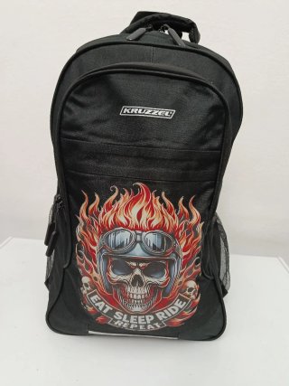Mochila KRUZZEL Negra Impermeable 30L
