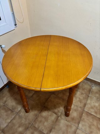 Mesa redonda extensible madera Abierta 89x 1’14cm