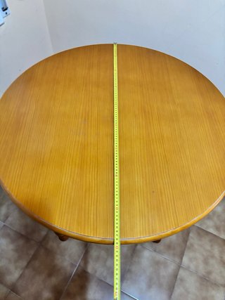 Mesa redonda extensible madera Abierta 89x 1’14cm