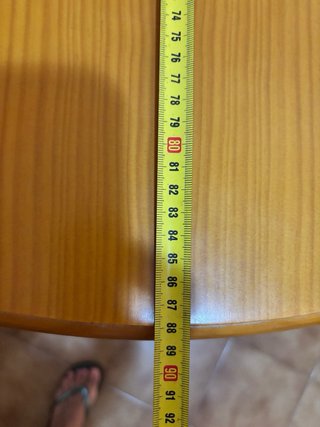 Mesa redonda extensible madera Abierta 89x 1’14cm