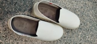 Zapatos de trabajo blancos piel talla 39