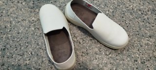Zapatos de trabajo blancos piel talla 39