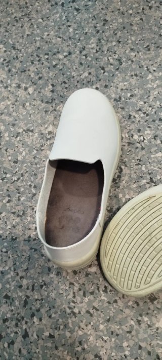 Zapatos de trabajo blancos piel talla 39