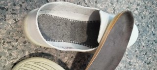 Zapatos de trabajo blancos piel talla 39