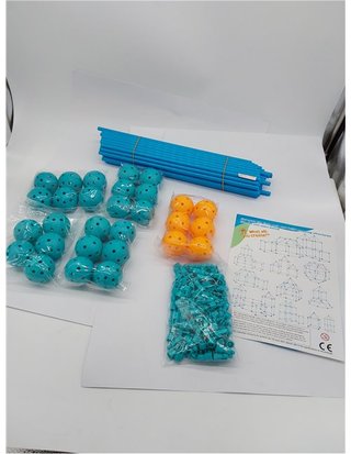 Relaxdays Kit de Construcción de Fuertes DIY - Cuevas Infantiles - 85 Pcs - Set para Construir - Unir Piezas - Multicolor