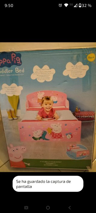 Cama infantil Peppa Pig rosa