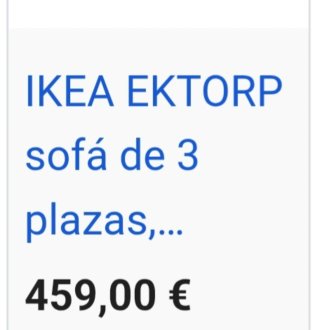 Sofá de 3 plazas beige