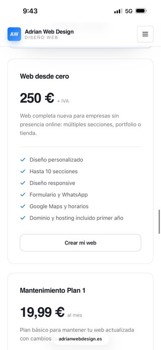 Página web para empresas y negocios | Diseño Web