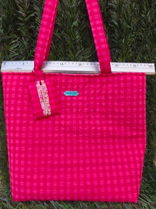 Bolso rosa de cuadros