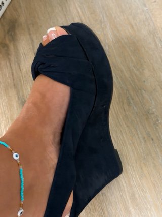 Tacones Parfois Azul Marino Talla 38