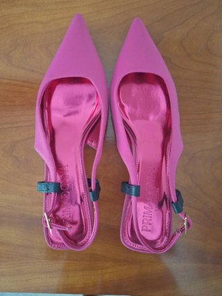 Zapato Fucsia Slingback Tacón Bajo Primadonna