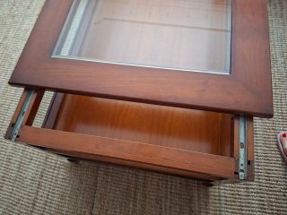 Mesa de centro de madera y cristal de madera buena