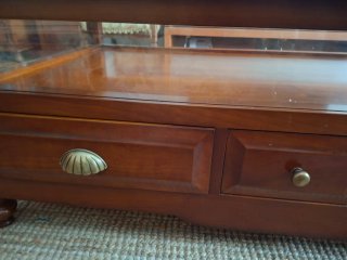 Mesa de centro de madera y cristal de madera buena