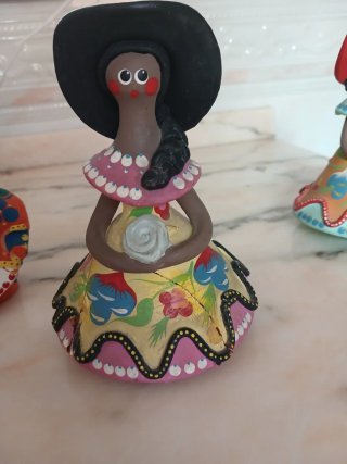 Conjunto 3 Figuras Mexicanas Arcilla. Muñecas