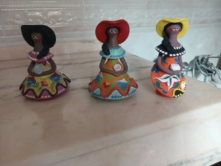 Conjunto 3 Figuras Mexicanas Arcilla. Muñecas