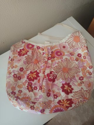 Bolso de tela estampado floral