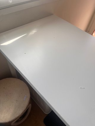 Mesa comedor/escritorio madera blanca