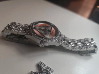 Reloj inspiración plata y Rosa