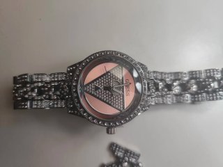 Reloj inspiración plata y Rosa