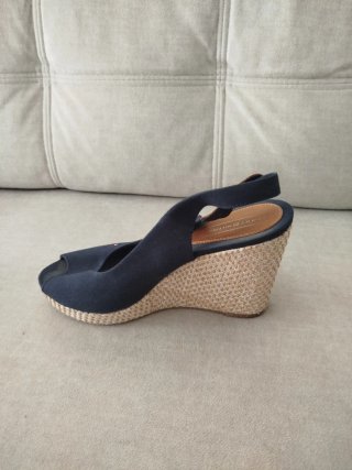 Zapatos cuña Tommy Hilfiger azul marino
