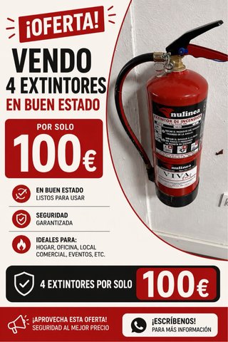 4 Extintores en buen estado