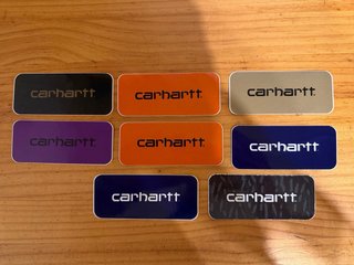 Lote 8 pegatinas Carhartt vintage años 2000 nuevas