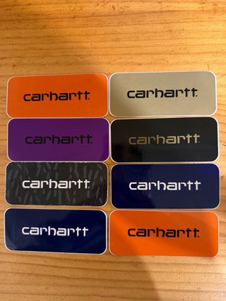 Lote 8 pegatinas Carhartt vintage años 2000 nuevas