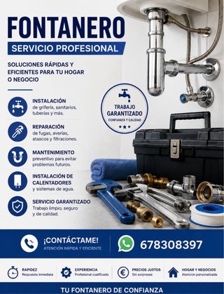 Fontanero, climatización se atienden averías