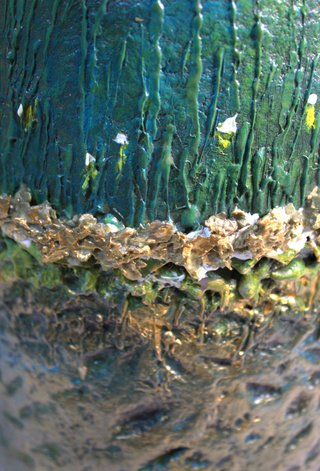 RENACER VERDE  -  Jarrón decorativo artesanal