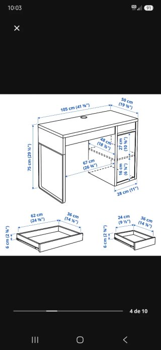 Escritorio Ikea Micke Blanco