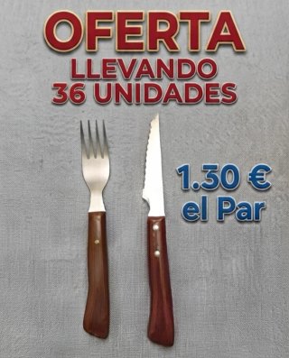 Oferta: Cuchillo y Tenedor (36 Unidades)