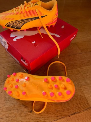 Botas de fútbol Puma Naranja/Rojo para niños/as