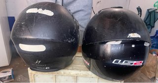 2 Cascos Moto Integrales Negro