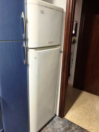 Nevera blanca con congelador