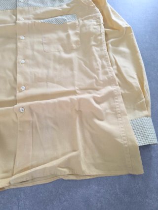 Camicia Vintage Mirto Gialla Made in Spain Taglia