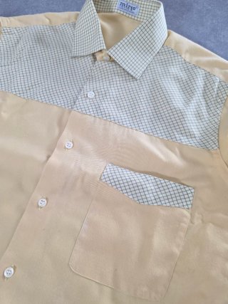 Camicia Vintage Mirto Gialla Made in Spain Taglia