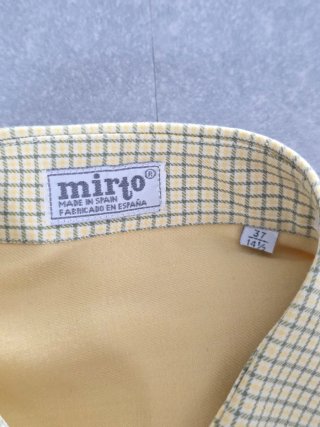 Camicia Vintage Mirto Gialla Made in Spain Taglia