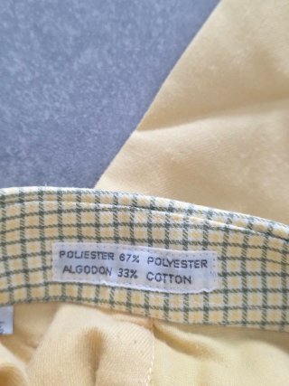 Camicia Vintage Mirto Gialla Made in Spain Taglia