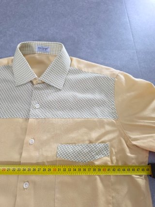 Camicia Vintage Mirto Gialla Made in Spain Taglia