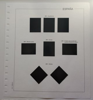 SUPLEMENTO EDIFIL 2001 SELLOS ESPAÑA ESTCH.NEGROS