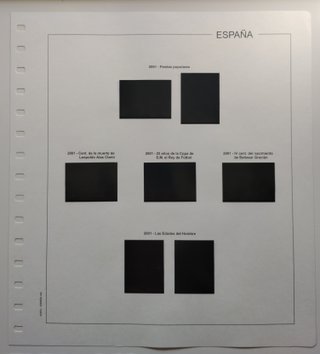 SUPLEMENTO EDIFIL 2001 SELLOS ESPAÑA ESTCH.NEGROS